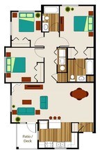 3 Bed 2 Bath D203 floor plan